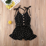 Seville Polka Dot Romper In Black