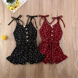 Seville Polka Dot Romper In Black