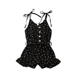 Seville Polka Dot Romper In Black