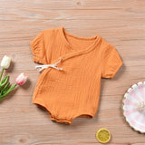 Palma Kimono Wrap Onesie in Marigold