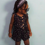 Seville Polka Dot Romper In Black