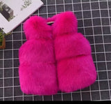 Mykonos Faux Fur Vest in Fierce Fuchsia