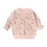 Greenwich Cherry Pullover Knit in Pink