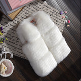 Mykonos Faux Fur Vest in White